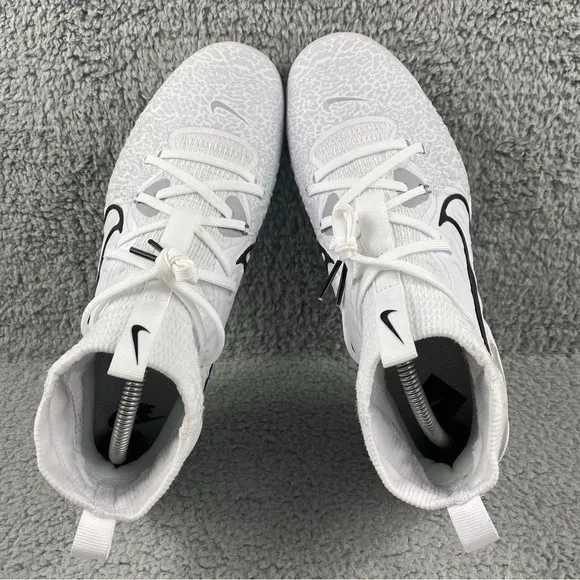 New nike alpha Huarache‎ NXT MCS Cleats Mens 8 Shoes White Black Baseball High