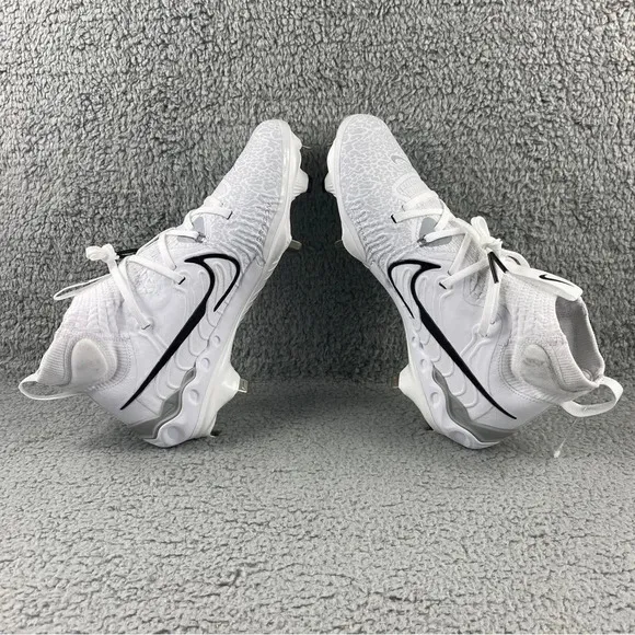New nike alpha Huarache‎ NXT MCS Cleats Mens 8 Shoes White Black Baseball High