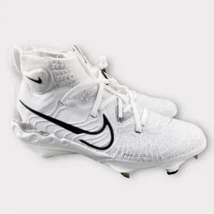 New nike alpha Huarache‎ NXT MCS Cleats Mens 8 Shoes White Black Baseball High