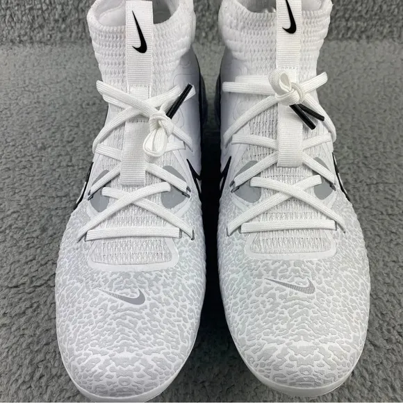 New nike alpha Huarache‎ NXT MCS Cleats Mens 8 Shoes White Black Baseball High