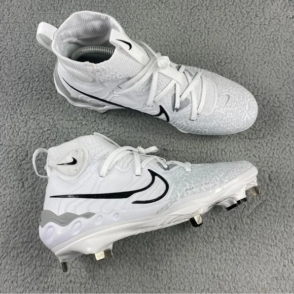 New nike alpha Huarache‎ NXT MCS Cleats Mens 8 Shoes White Black Baseball High