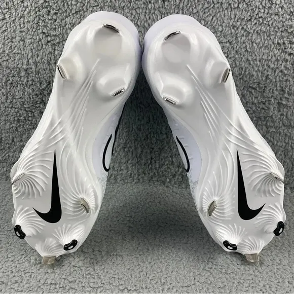 New nike alpha Huarache‎ NXT MCS Cleats Mens 8 Shoes White Black Baseball High
