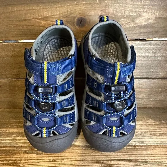 NIB New Little Kids Keen Newport H2 Blue Strappy Outdoor Shoes Sandals Size 11 C