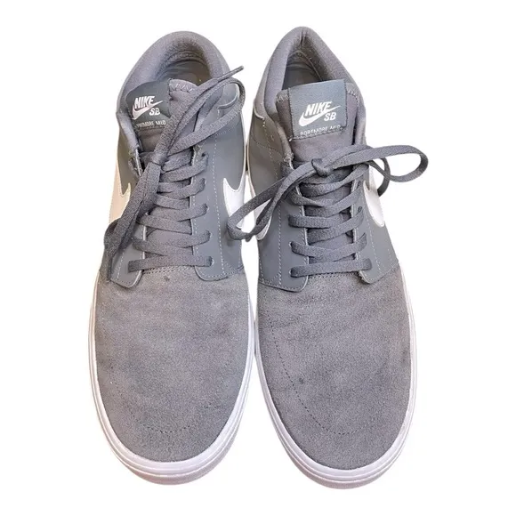 Nike 923198-010 SB Portmore Solar Mid Grey Lifestyle Sneaker Shoes US Men's 12