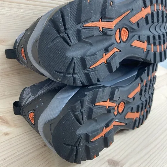 Nike ACG Men’s Size 12 All Trac Trail Gray Orange Hiking Shoes Sneakers