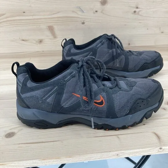 Nike ACG Men’s Size 12 All Trac Trail Gray Orange Hiking Shoes Sneakers