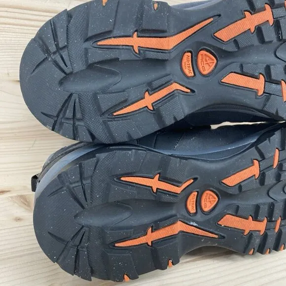 Nike ACG Men’s Size 12 All Trac Trail Gray Orange Hiking Shoes Sneakers