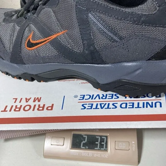 Nike ACG Men’s Size 12 All Trac Trail Gray Orange Hiking Shoes Sneakers