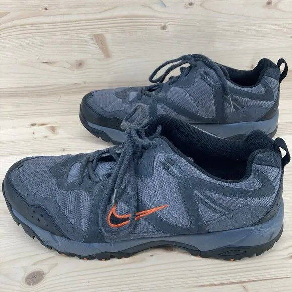 Nike ACG Men’s Size 12 All Trac Trail Gray Orange Hiking Shoes Sneakers
