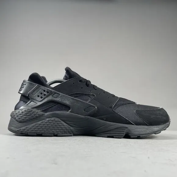 Nike Air Huarache Men’s Size 12 Triple Black Running Shoes Athletic Sneakers EUC