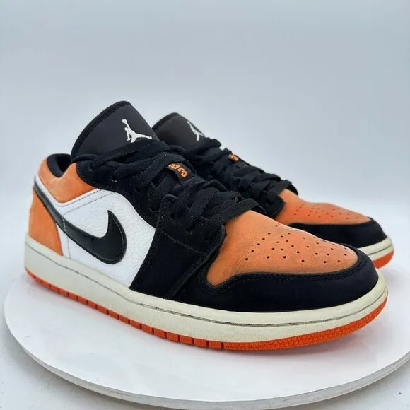 Nike Air Jordan 1 Low Shattered Backboard Men Size 8.5 553558-128 Orange Shoes