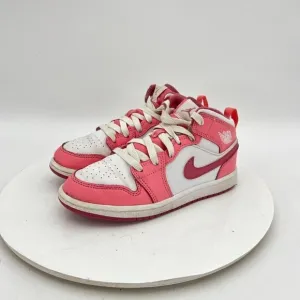 Nike Air Jordan 1 Mid (GS) Youth 1Y DQ8423 616 - Coral Chalk Desert Berry White
