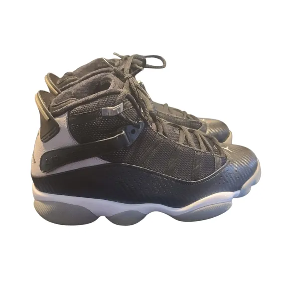 Nike Air Jordan 6 Rings 322992-004 Black Athletic Shoes Men's Size 8.5