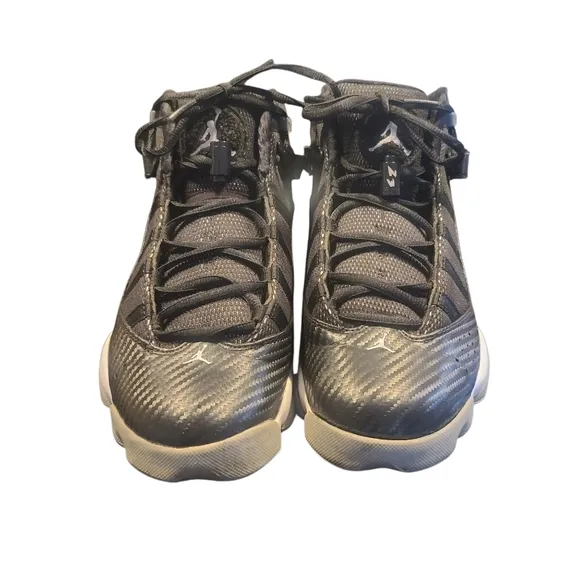 Nike Air Jordan 6 Rings 322992-004 Black Athletic Shoes Men's Size 8.5