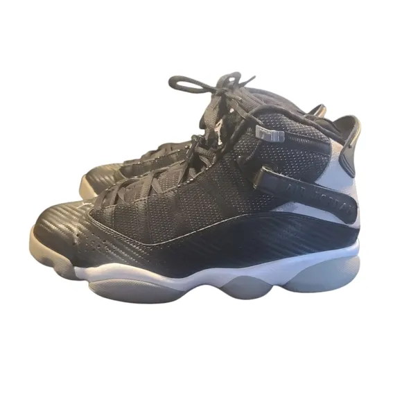Nike Air Jordan 6 Rings 322992-004 Black Athletic Shoes Men's Size 8.5