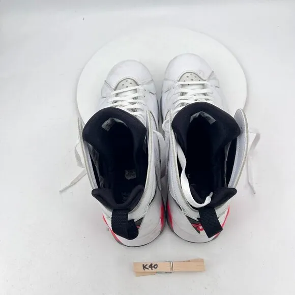 Nike Air Jordan 7 Retro Men Size 13 CU9307-160 White Infrared White Black Shoes