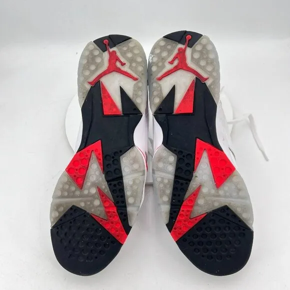 Nike Air Jordan 7 Retro Men Size 13 CU9307-160 White Infrared White Black Shoes