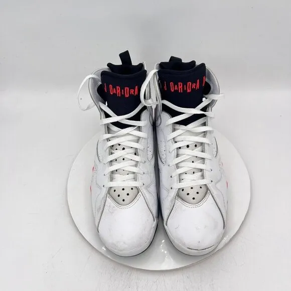 Nike Air Jordan 7 Retro Men Size 13 CU9307-160 White Infrared White Black Shoes