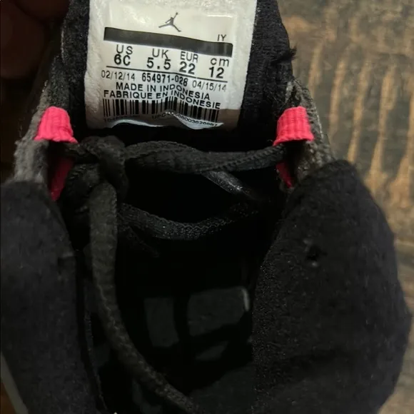 Nike Air Jordan Kids  6C 14 -Retro GP GREY HYPER PINK