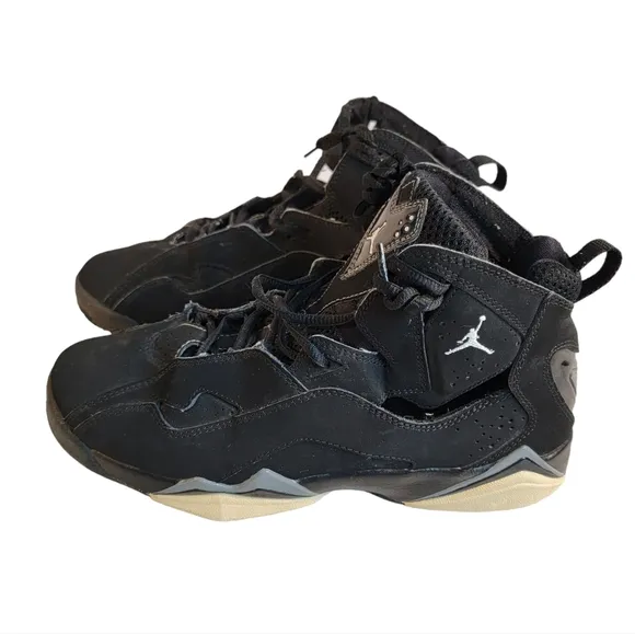 Nike Air Jordan True Flight 343795-010 Black Basketball Shoes Sneakers Boys 7Y