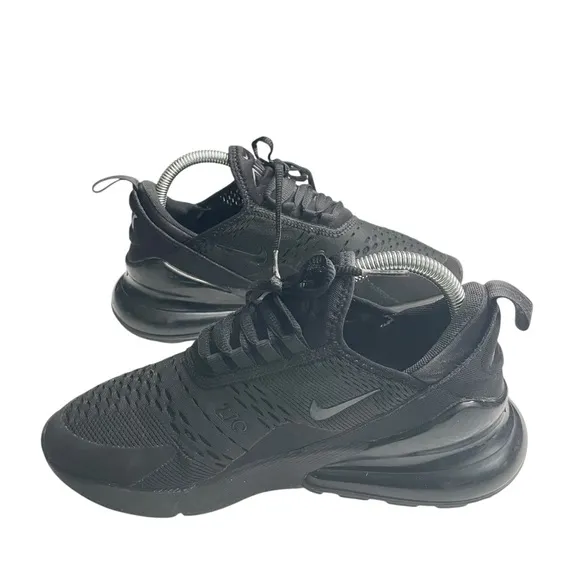 Nike Air Max 270 Womens 8 Triple Black Sneaker Shoes Athletic Outdoor AH6789-006