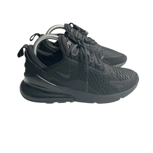 Nike Air Max 270 Womens 8 Triple Black Sneaker Shoes Athletic Outdoor AH6789-006