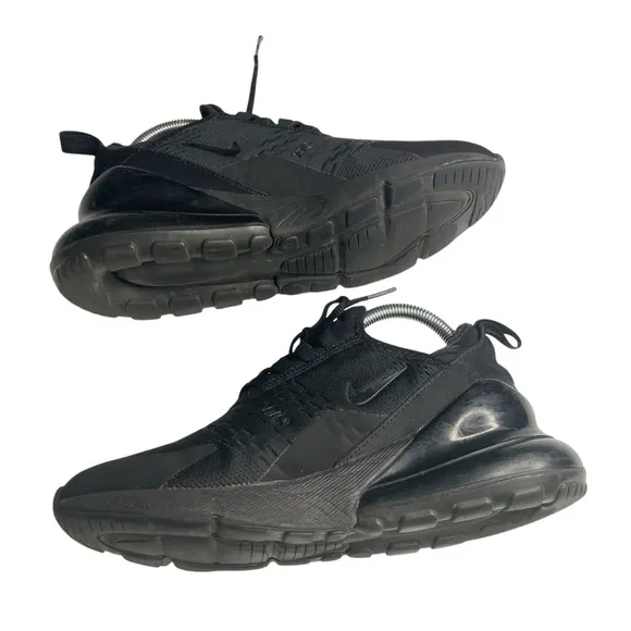 Nike Air Max 270 Womens 8 Triple Black Sneaker Shoes Athletic Outdoor AH6789-006