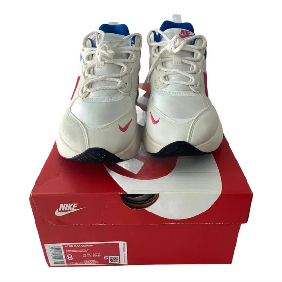 Nike Air Max Verona white/pink/blue shoes size 8