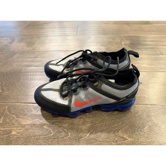 Nike AIR VAPORMAX 2019 Blue Silver Laser Fuchia Noir Shoes Size 5Y AJ2616-007