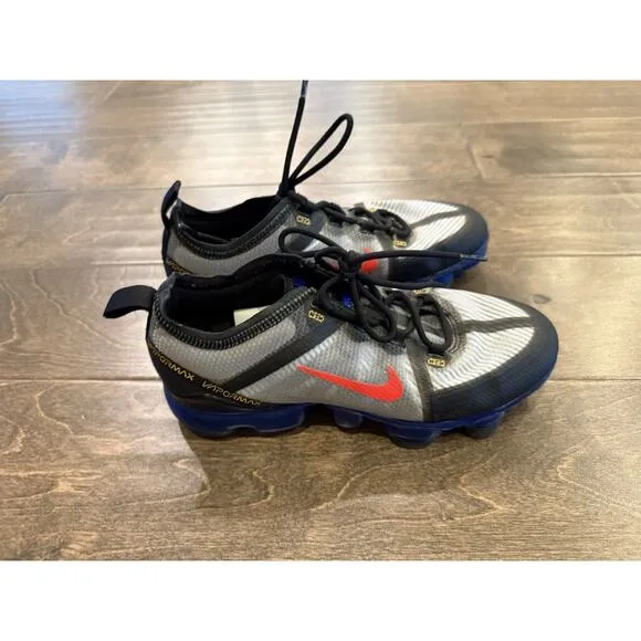 Nike AIR VAPORMAX 2019 Blue Silver Laser Fuchia Noir Shoes Size 5Y AJ2616-007