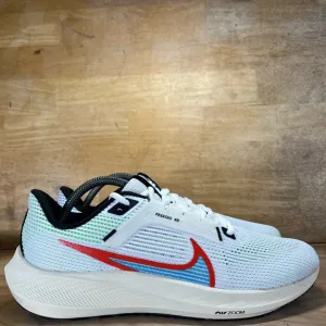 Nike Air Zoom Pegasus 40 SE Mens Sz 9.5 Running Shoes White Multi-Color Mismatch