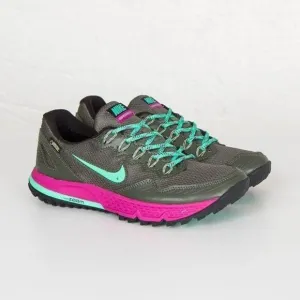 Nike Air Zoom Womens Wildhorse 3 GTX Running Shoes Gray Pink 805570-300 Size 5