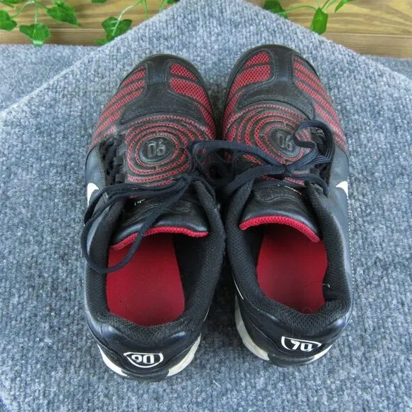Nike Boys‎ Sneaker Shoes Athletic Red Leather Lace Up Size Y 3 Medium