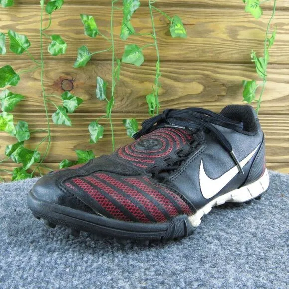 Nike Boys‎ Sneaker Shoes Athletic Red Leather Lace Up Size Y 3 Medium