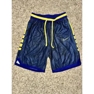 Nike Dri-FIT Marble Print Elite Basketball Mens Blue Shorts Sample