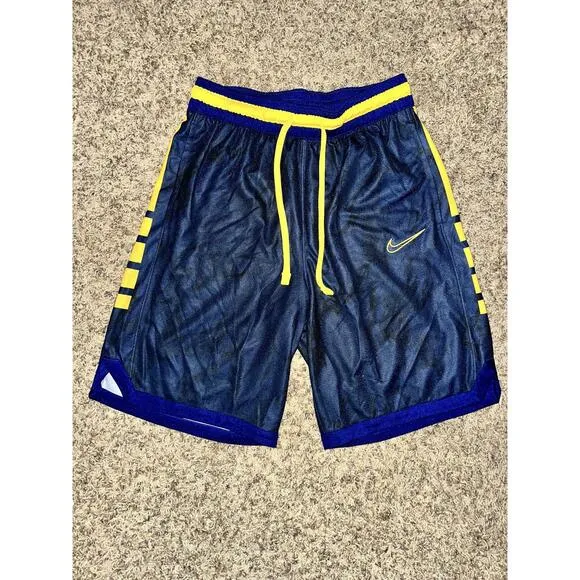 Nike Dri-FIT Marble Print Elite Basketball Mens Blue Shorts Sample