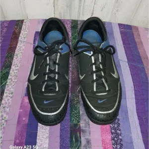 Nike First Touch II Indoor Soccer Shoes Men's 11.5 Blue Black