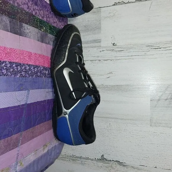 Nike First Touch II Indoor Soccer Shoes Men's 11.5 Blue Black