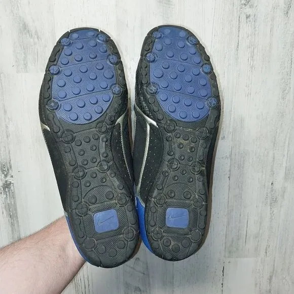 Nike First Touch II Indoor Soccer Shoes Men's 11.5 Blue Black
