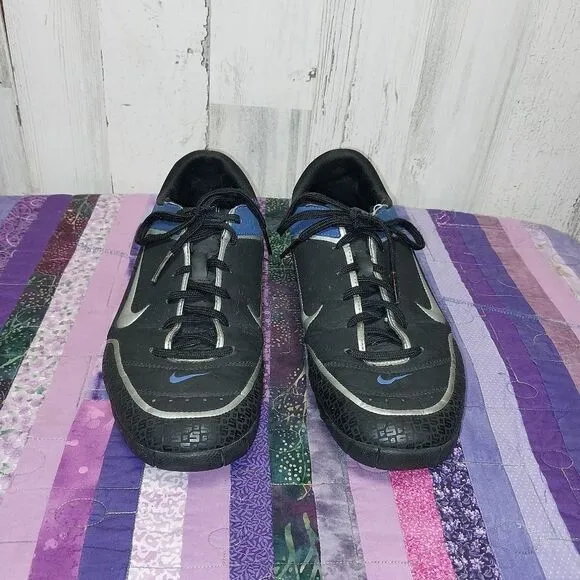 Nike First Touch II Indoor Soccer Shoes Men's 11.5 Blue Black