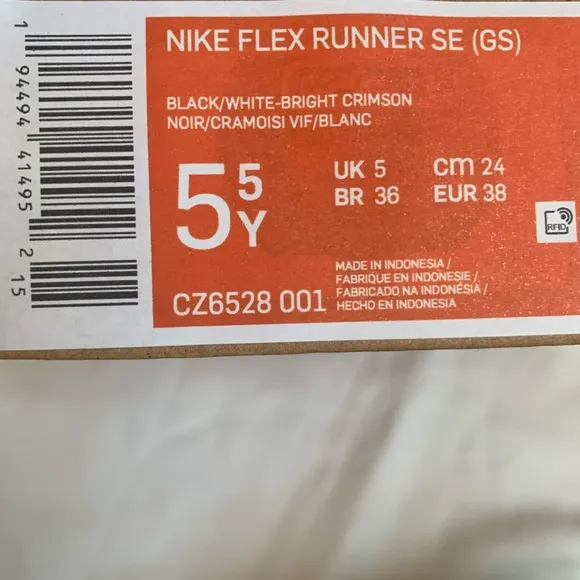 Nike Flex Runner SE GS Black White Bright Youth
