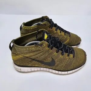 Nike Free Chukka Flyknit Yellow Black Gold Men's Shoes Size 10 639700-300
