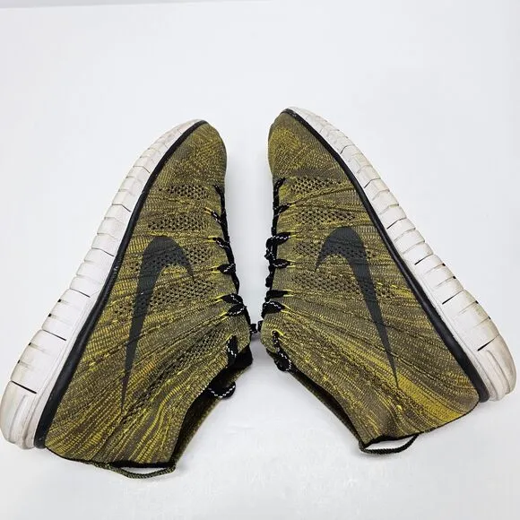 Nike Free Chukka Flyknit Yellow Black Gold Men's Shoes Size 10 639700-300