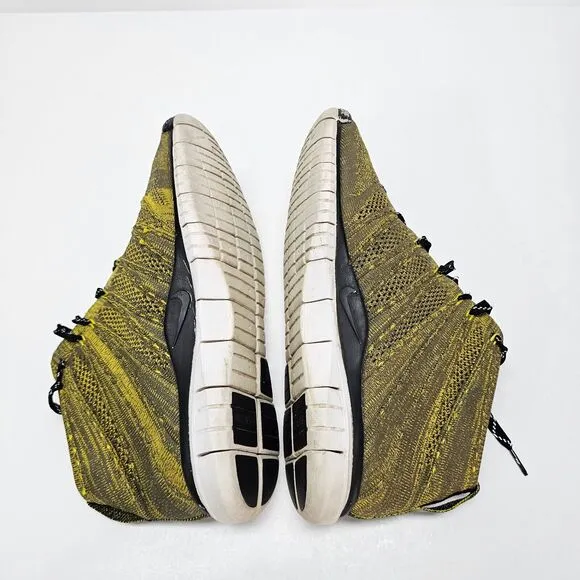 Nike Free Chukka Flyknit Yellow Black Gold Men's Shoes Size 10 639700-300