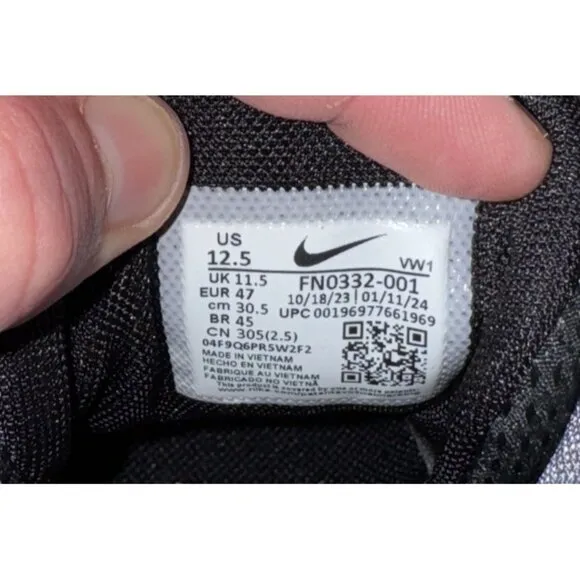 Nike Free Golf NN Mens Spikeless Golf Shoes Size 12.5 Black Volt Gray FN0332-001