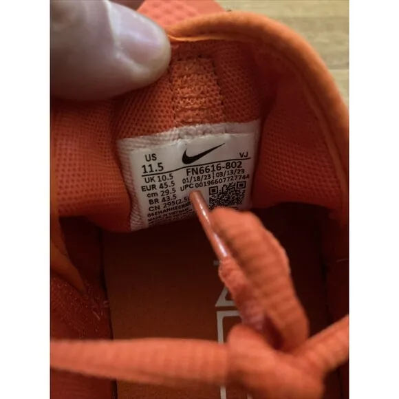 Nike Free Metcon 5 TB Team Orange White Workout Shoes Men Size 11.5 FN6616-802