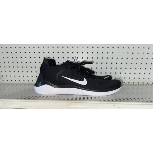 Nike Free RN 2018 Mens Athletic Running Shoes Size 14 Black White 942836-001