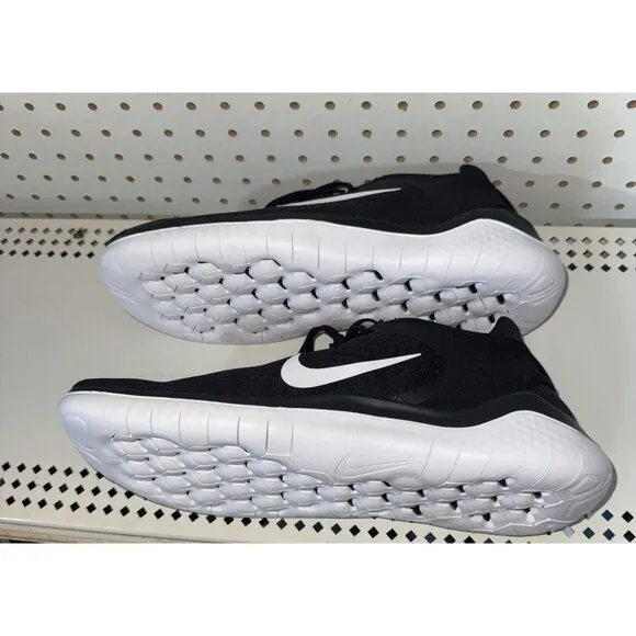 Nike Free RN 2018 Mens Athletic Running Shoes Size 14 Black White 942836-001