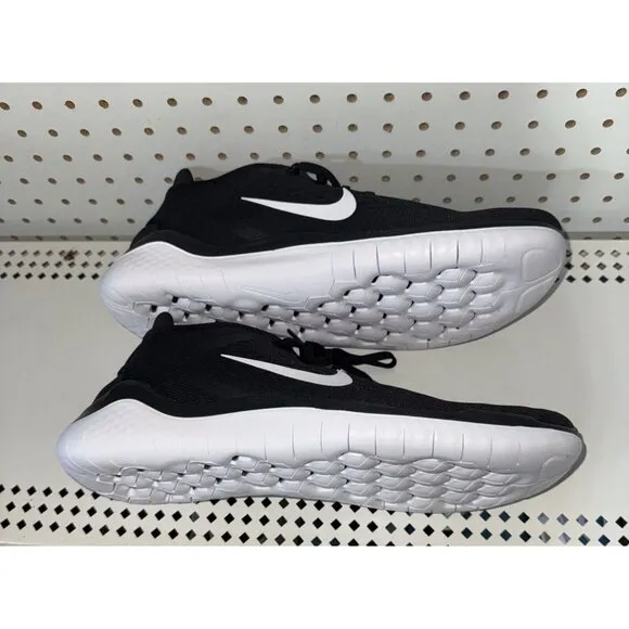 Nike Free RN 2018 Mens Athletic Running Shoes Size 14 Black White 942836-001