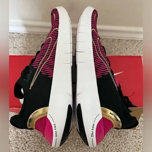 Nike Free RN FK Next Nature Fireberry Pink Gold Shoes